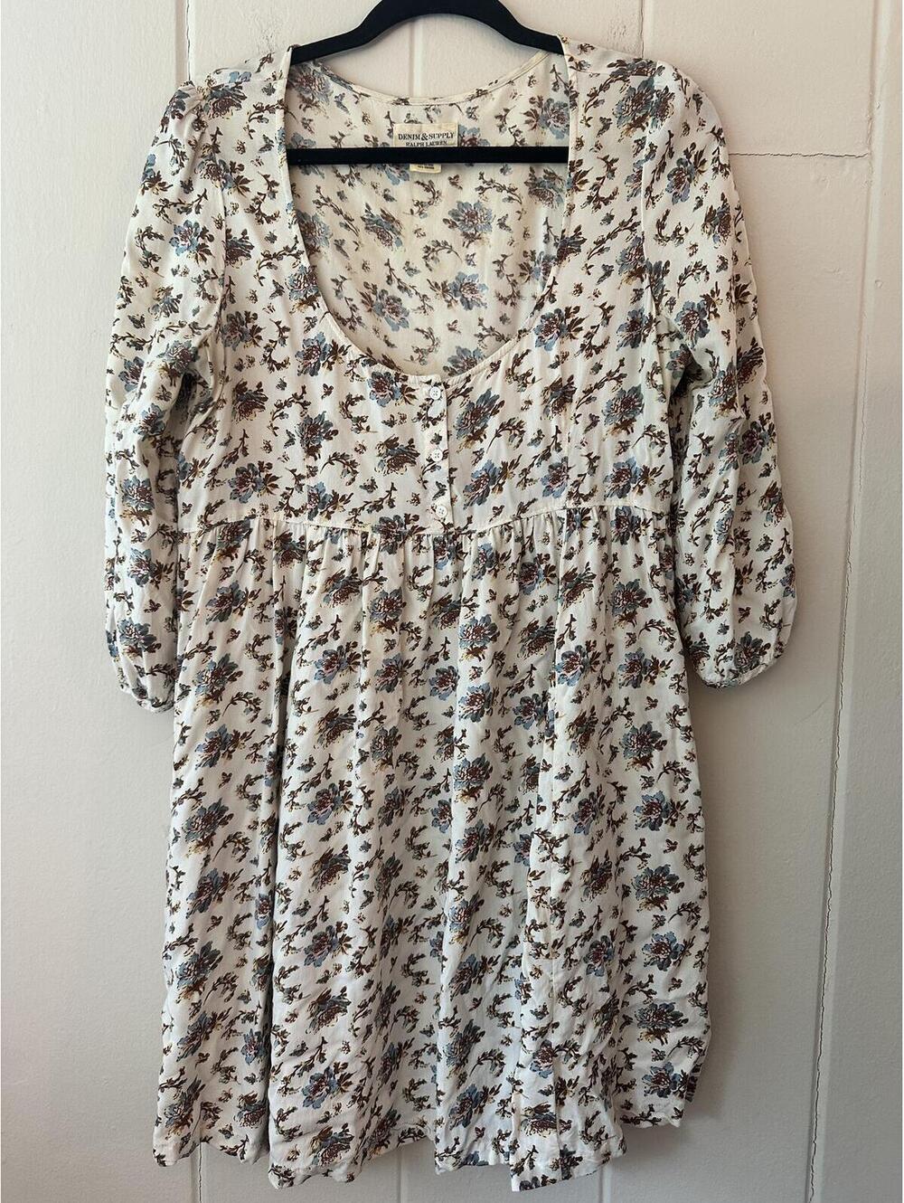Denim & Supply Ralph Lauren 90s Y2K style floral babydoll dress Size Large